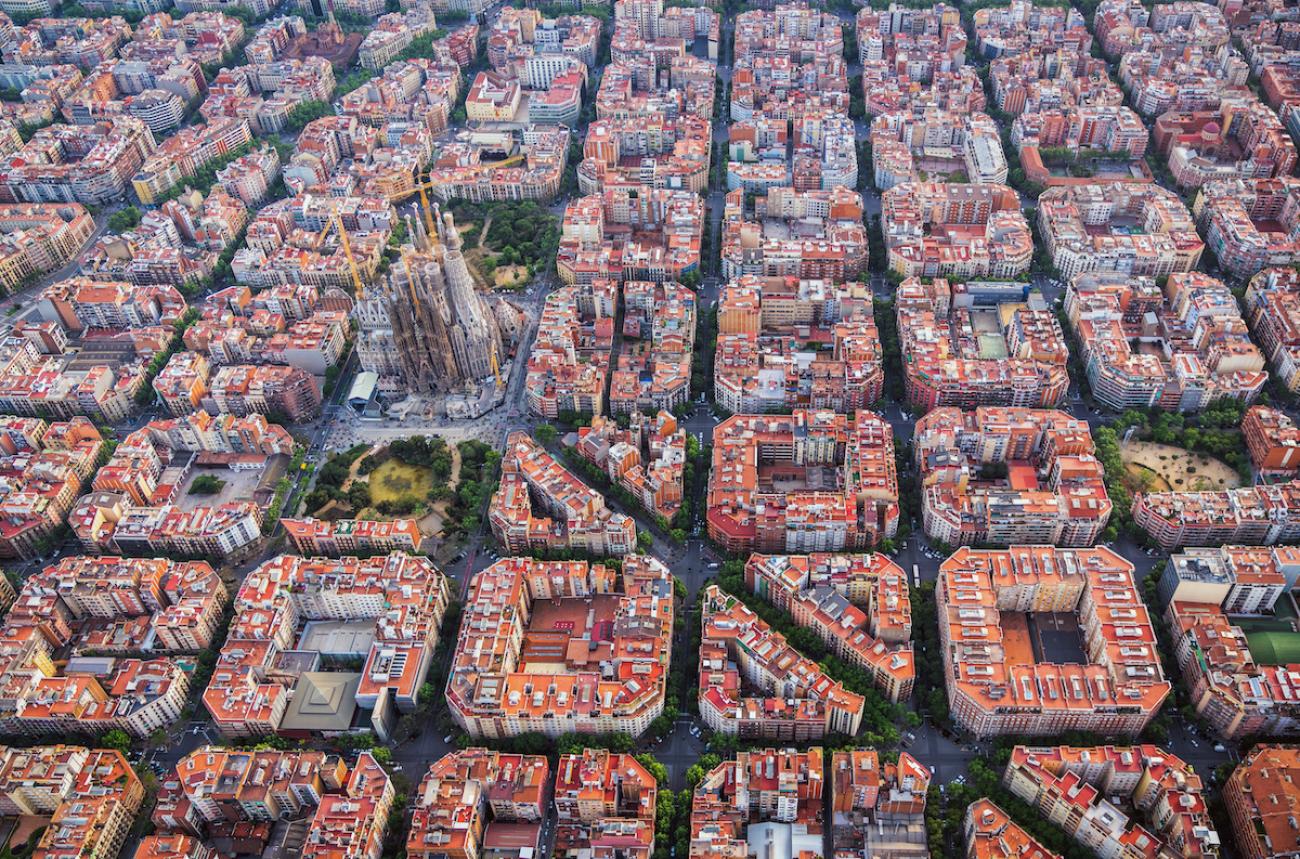 Vistas de las calles de la ciudad de Barcelona